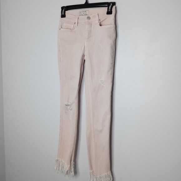 Free People blush jeans size 24 - Picture 3 of 10